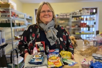 Reverend Ellie Trimble at the social supermarket in Miles Platting