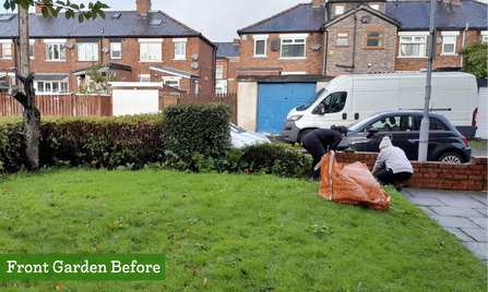 Before - The front garden outside the LEAP centre was an uninspiring patch of grass