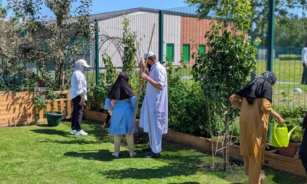 The garden is cared for by community members of all ages