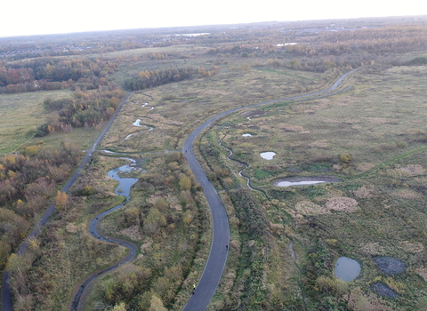 Bird's eye view of Bickershaw, Wigan