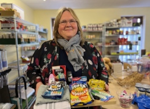 Reverend Ellie Trimble at the social supermarket in Miles Platting
