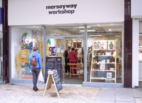 Front of the Merseyway Workshop centre